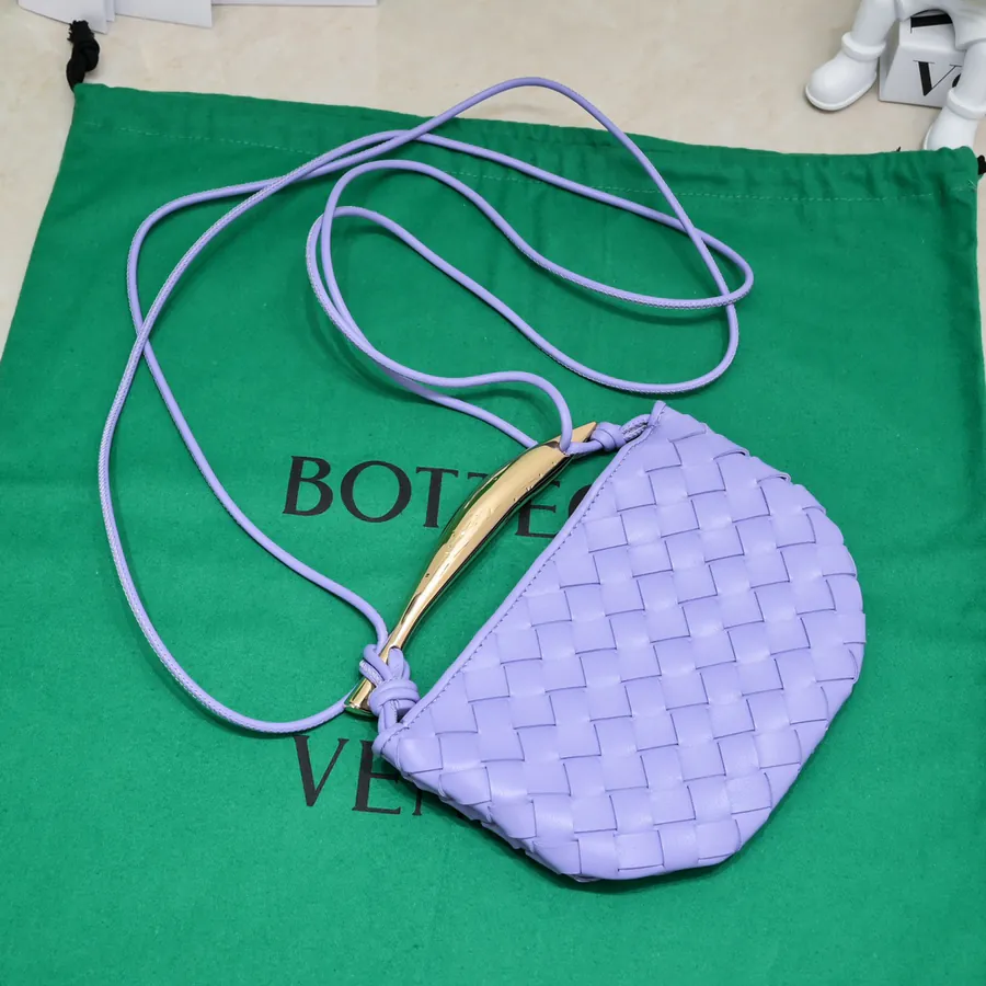 BV Mini Sardine Elegant Design with Gold Plating and Textured Details