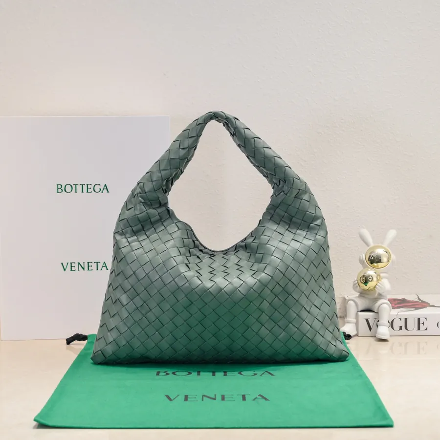 Bv New Mini HOP Bag with Woven Leather Handle
