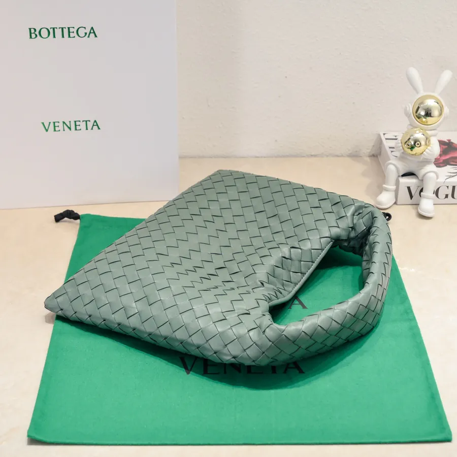 Bv New Mini HOP Bag with Woven Leather Handle