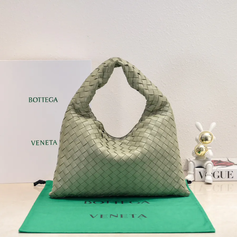 Bv New Mini HOP Bag with Leather Weave Handle
