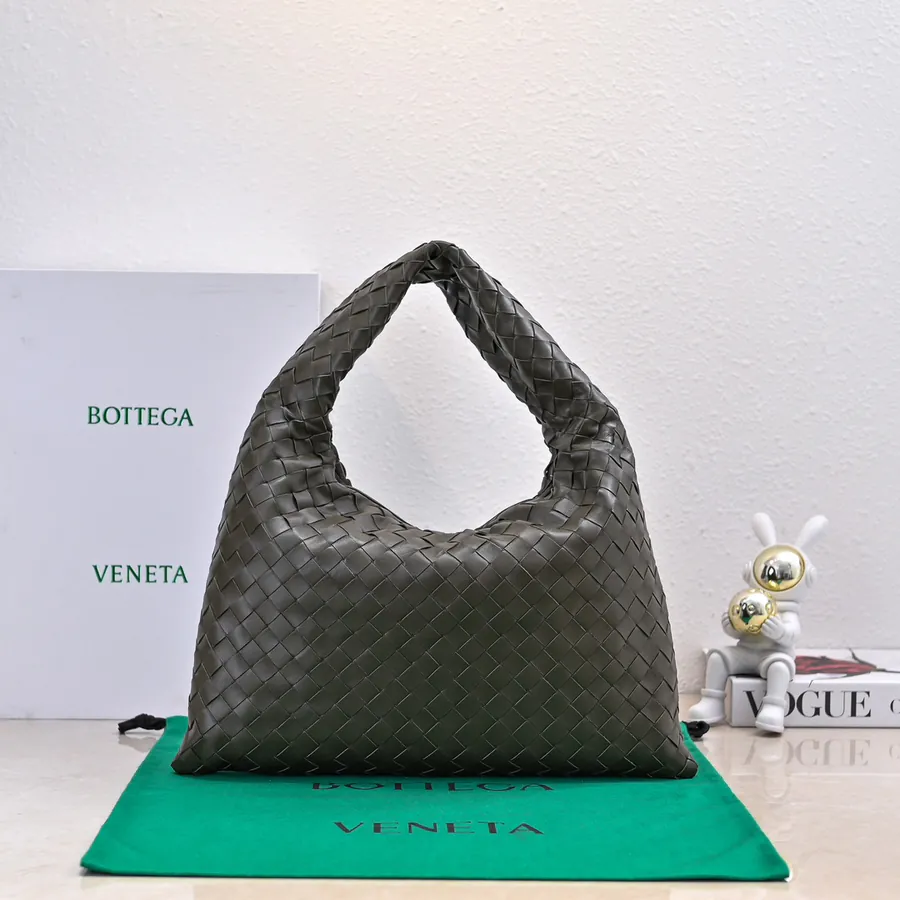 Bv New Mini HOP Bag with Leather Weave Handle