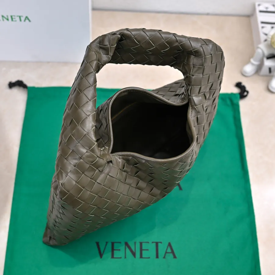 Bv New Mini HOP Bag with Leather Weave Handle