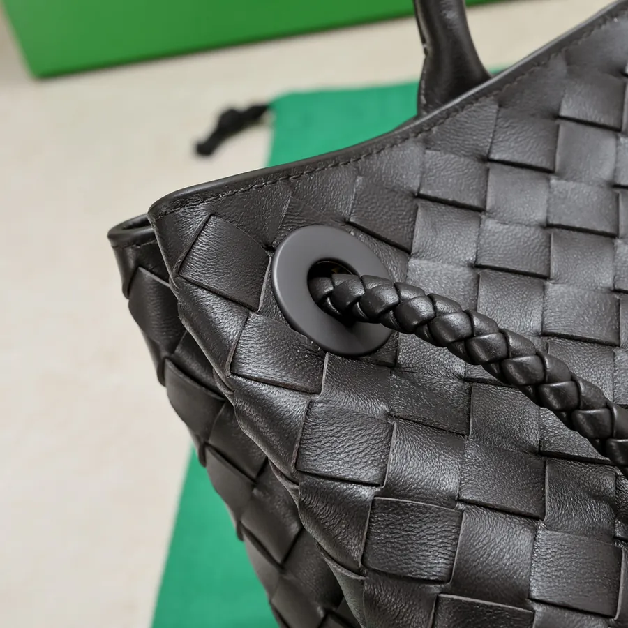 Bottega Veneta Andiamo Handbag Classic Leather Weave with Gold Tassel