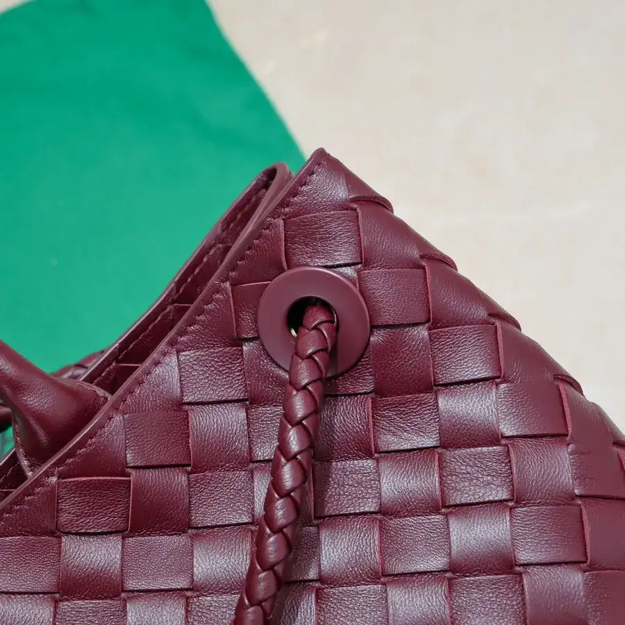 Bottega Veneta Andiamo Handbag Classic Leather Weave with Gold Tassel
