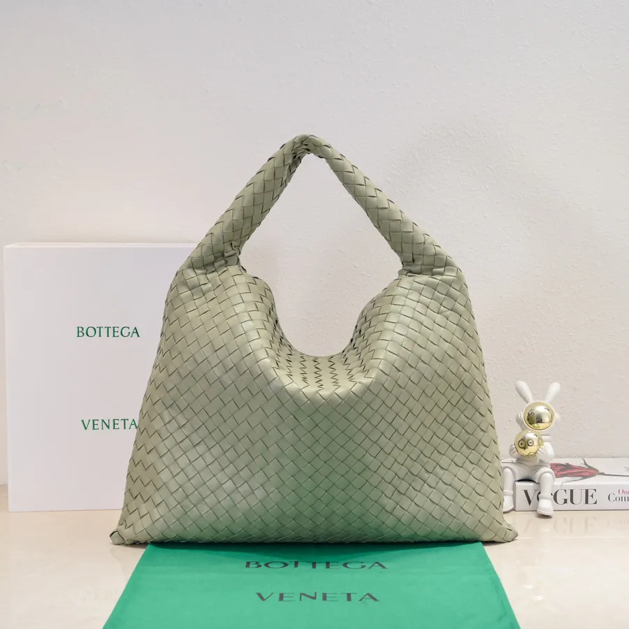 Bv New Large HOP Bag with Grained Calfskin Body and Handle
