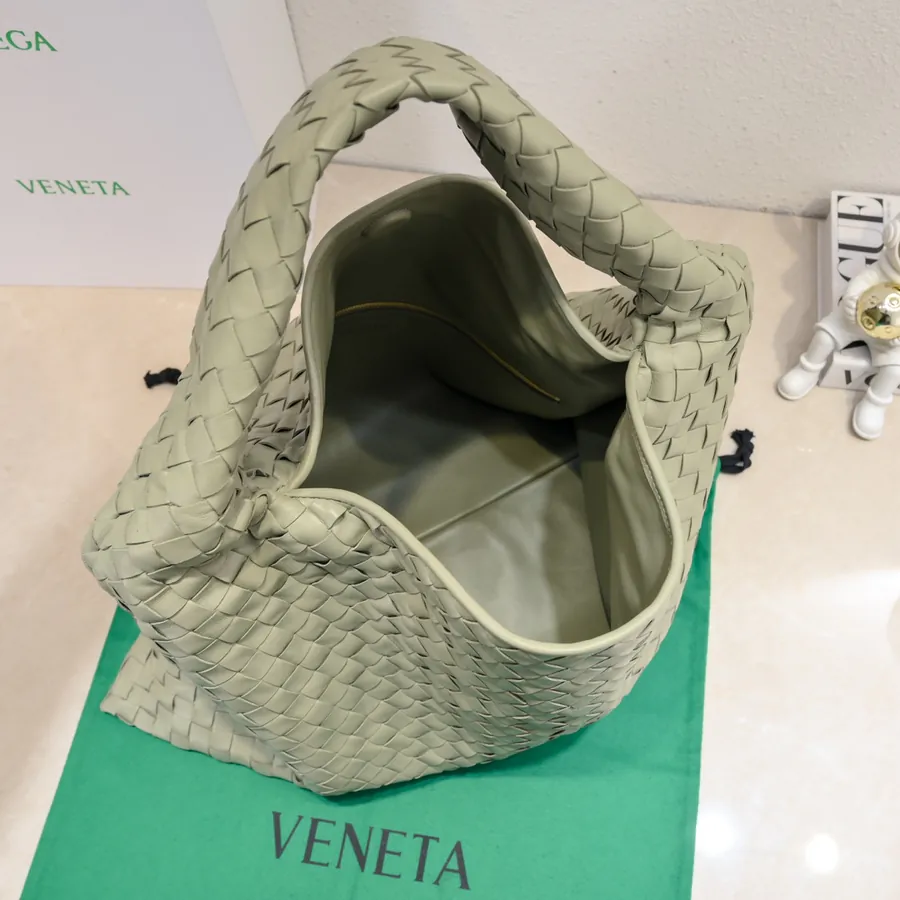 Bv New Mini HOP Bag with Grained Calfskin and Leather Handle