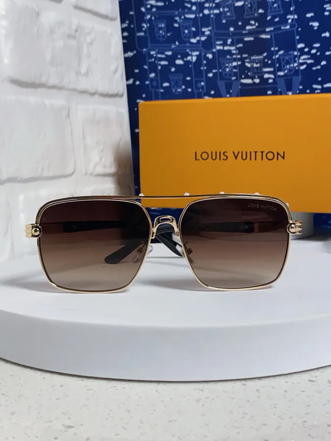 P80 Louis Vuitton 2025 New Vintage Street Style Men's Double Frame Metal Sunglasses