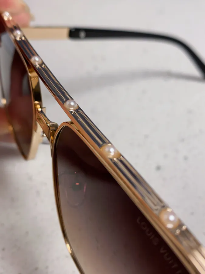 P80 Louis Vuitton 2025 New Vintage Street Style Men's Double Frame Metal Sunglasses