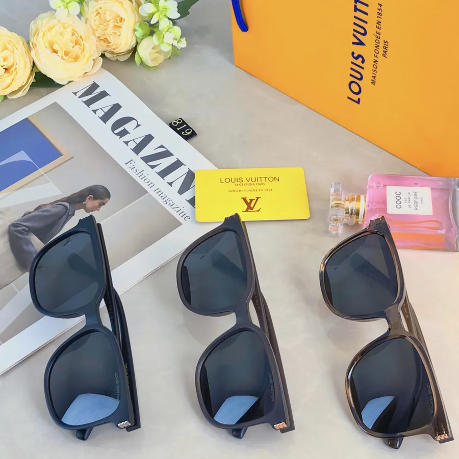 Louis Vuitto Square Polarized Sunglasses Fashion Aviator Style for Men and Women