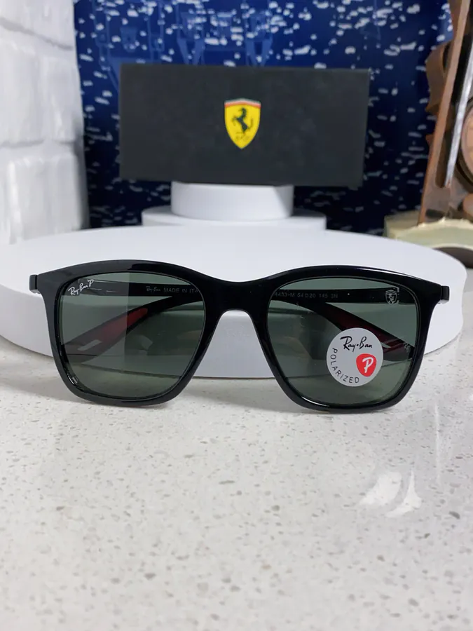 RayBan Ray Ban Square Sunglasses Ferrari Collaboration RB4433M