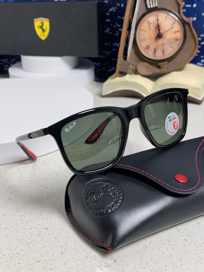 RayBan Ray Ban Square Sunglasses Ferrari Collaboration RB4433M