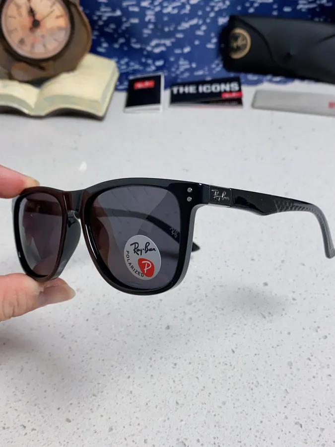 Ray Ban P80 2025 New Rectangular Unisex Sunglasses for Men Driving
