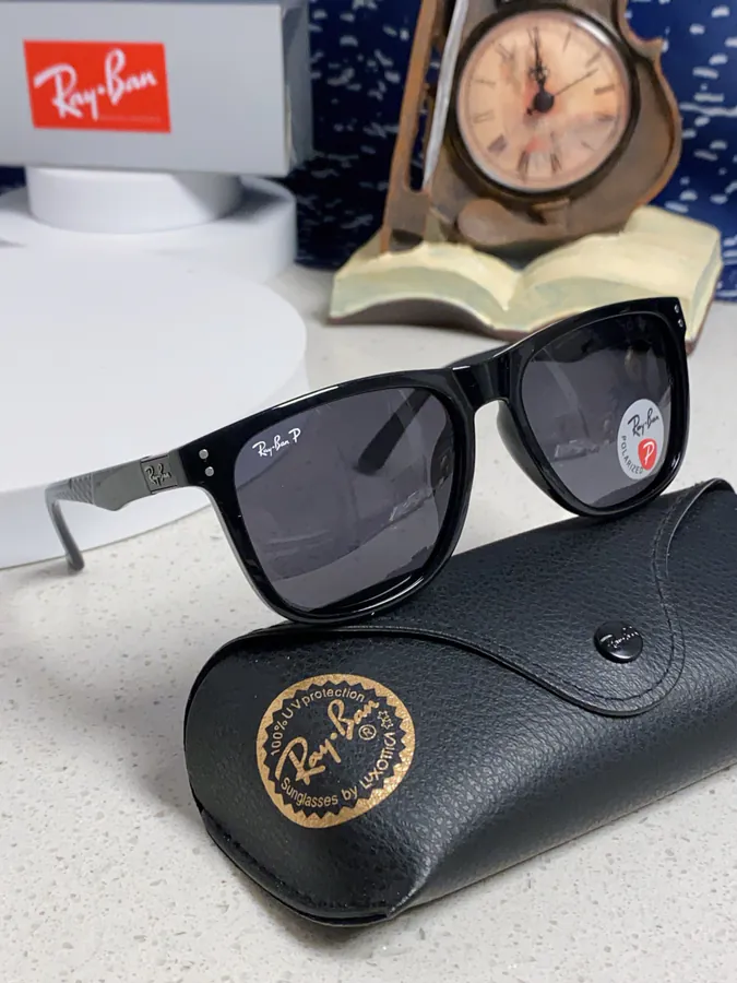 Ray Ban P80 2025 New Rectangular Unisex Sunglasses for Men Driving