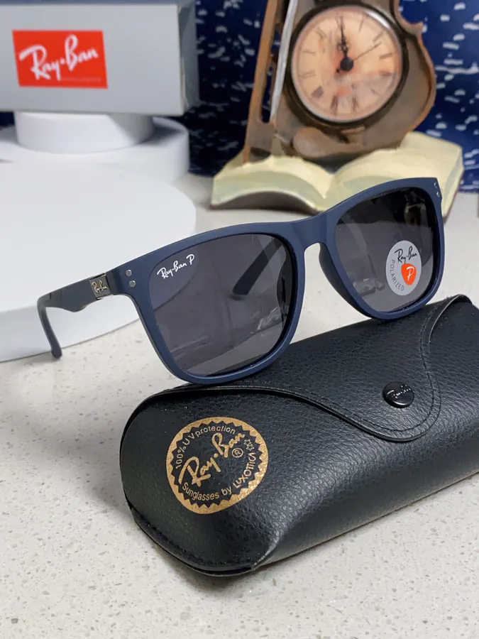 Ray Ban P80 2025 New Rectangular Unisex Sunglasses for Men Driving Polarized Lenses