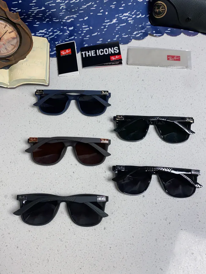 Ray Ban P80 2025 New Rectangular Unisex Sunglasses for Men Driving Polarized Lenses