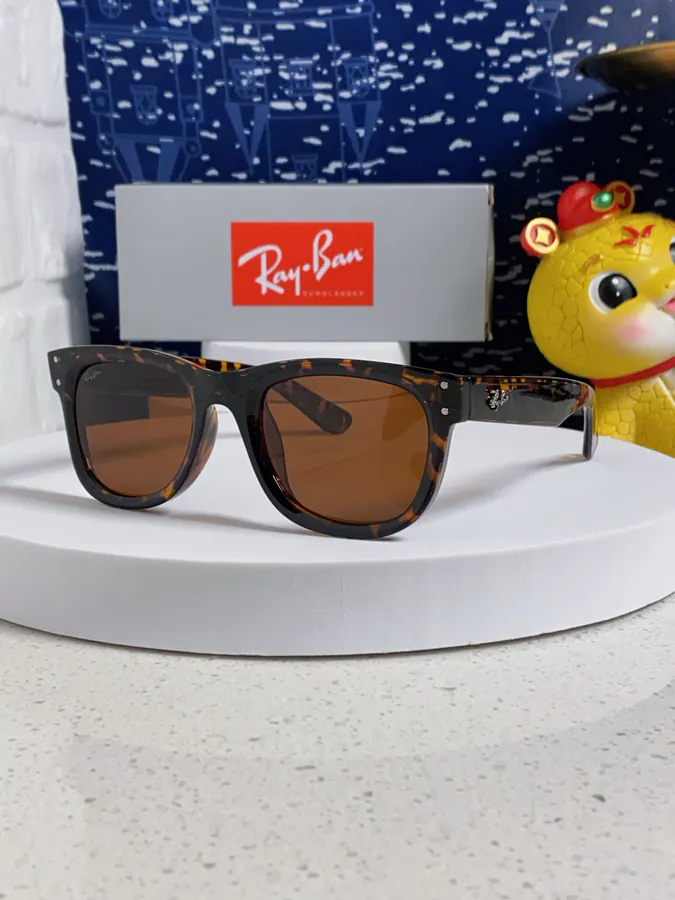 RayBan 2025 New Model Chengyi Style Retro Sunglasses Frame with Flip Mirror Lenses