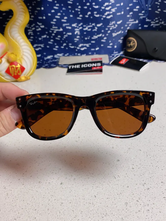 RayBan 2025 New Model Chengyi Style Retro Sunglasses Frame with Flip Mirror Lenses