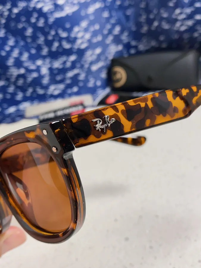 RayBan 2025 New Model Chengyi Style Retro Sunglasses Frame with Flip Mirror Lenses