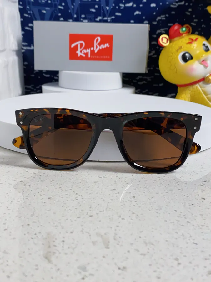 RayBan 2025 New Model Chengyi Style Retro Sunglasses Frame with Flip Mirror Lenses