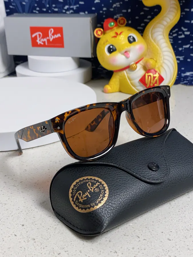 RayBan 2025 New Model Chengyi Style Retro Sunglasses Frame with Flip Mirror Lenses