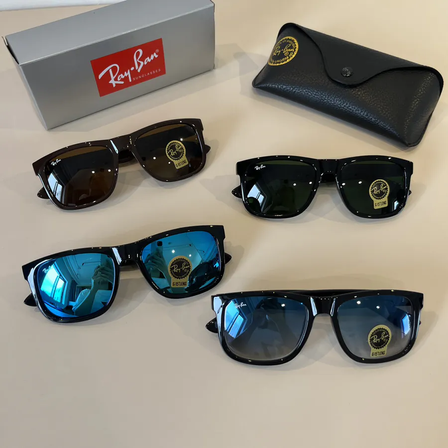Ray Ban Trendy Unisex Sunglasses with Glass Lenses