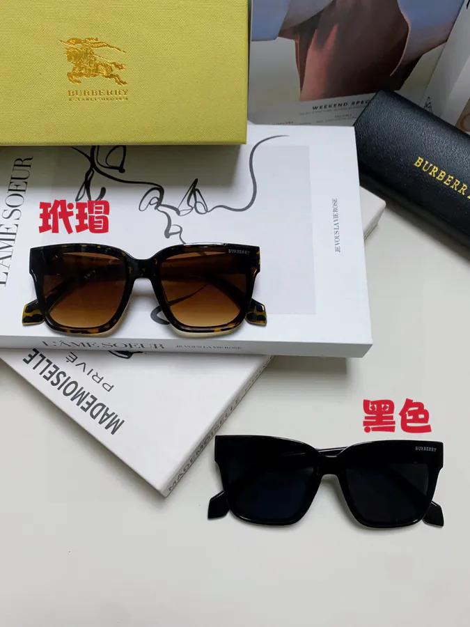 Burberry 2025 New Sun Glasses for Men Classic Tartan Design