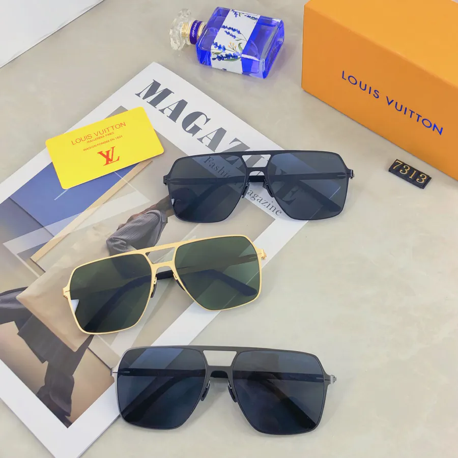 Louis Vuitto Double Beam Flight Lightweight Sunglasses with Elastic Frame and Ultra Thin Design