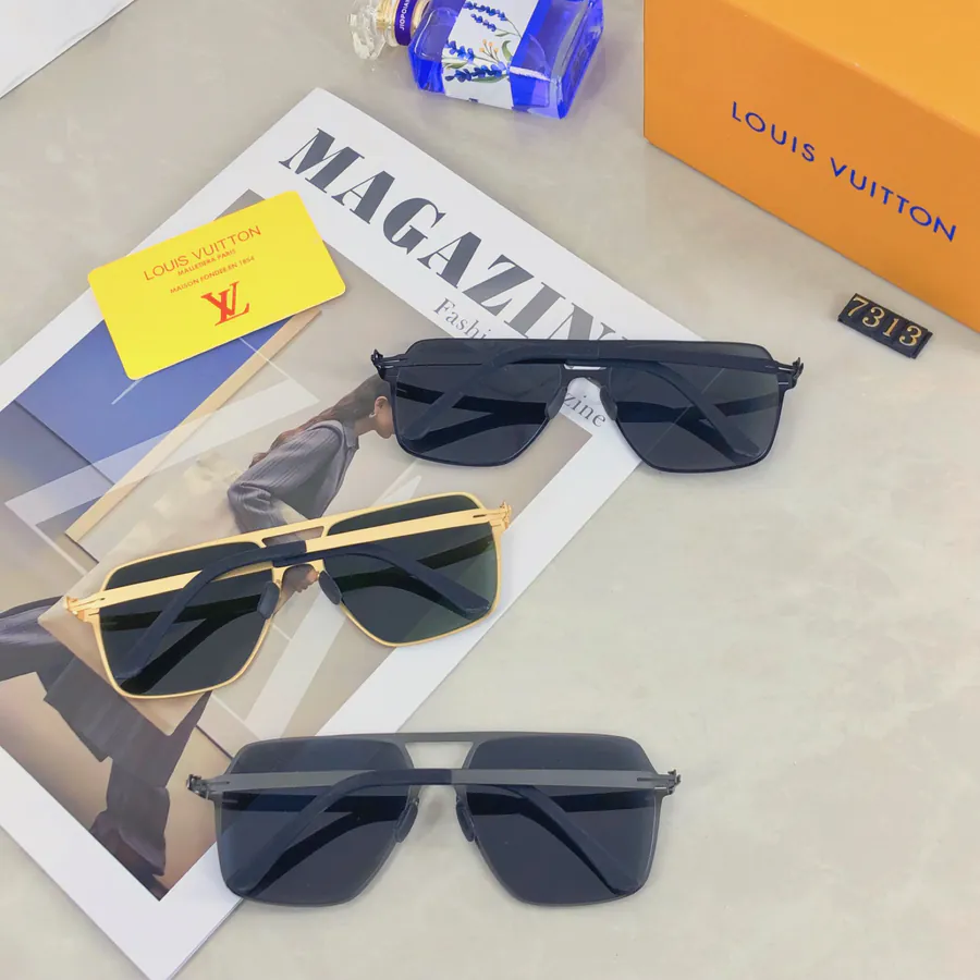 Louis Vuitto Double Beam Flight Lightweight Sunglasses with Elastic Frame and Ultra Thin Design