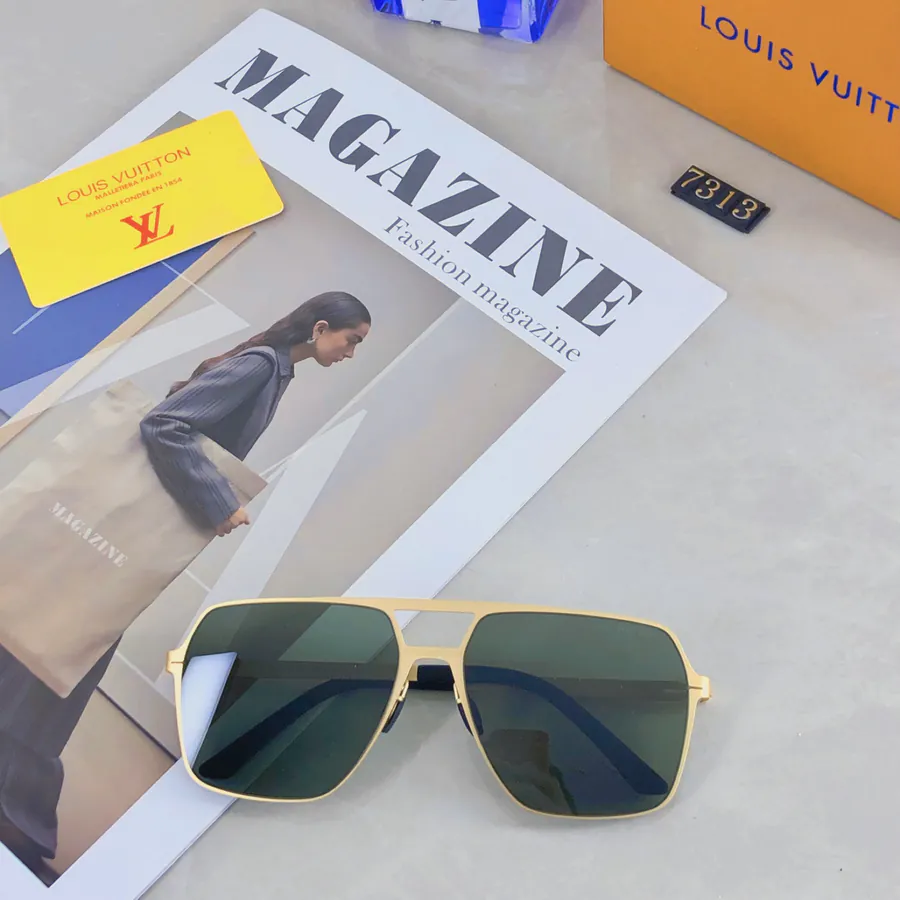 Louis Vuitto Double Beam Flight Lightweight Sunglasses with Elastic Frame and Ultra Thin Design