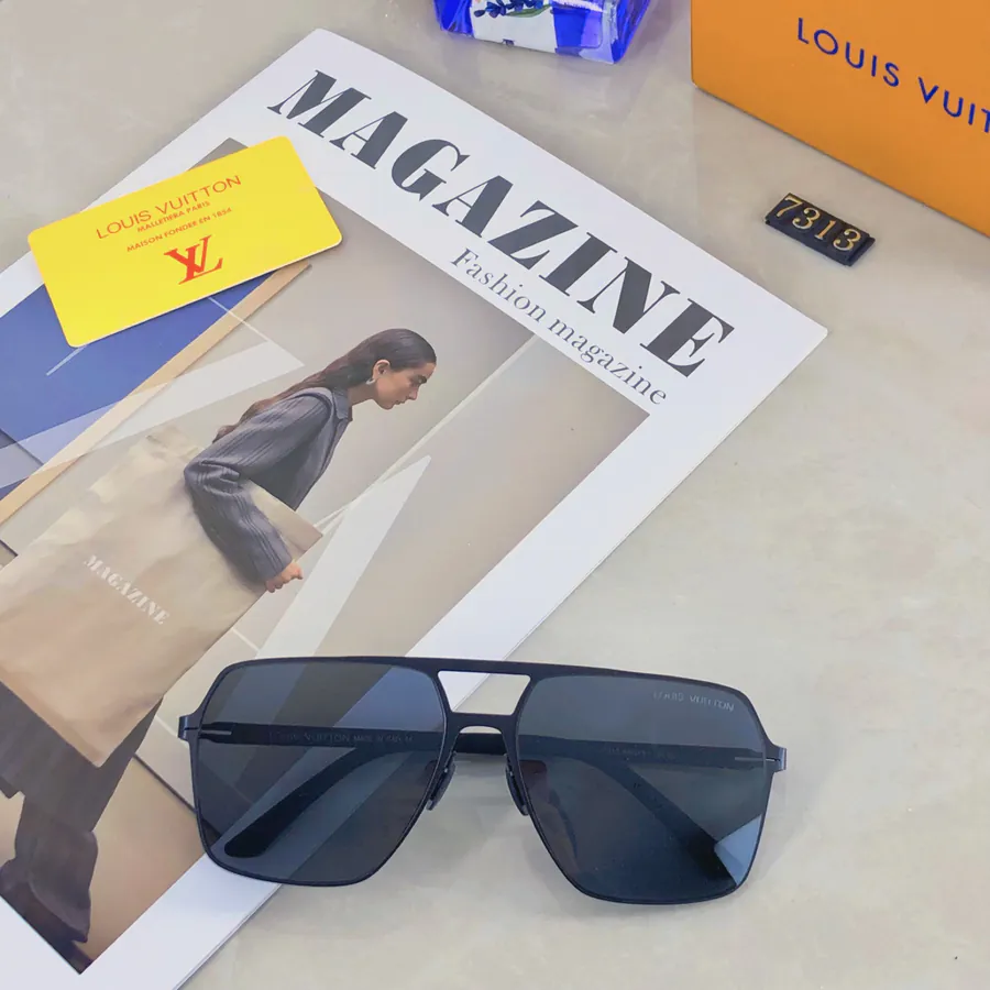 Louis Vuitto Double Beam Flight Lightweight Sunglasses with Elastic Frame and Ultra Thin Design