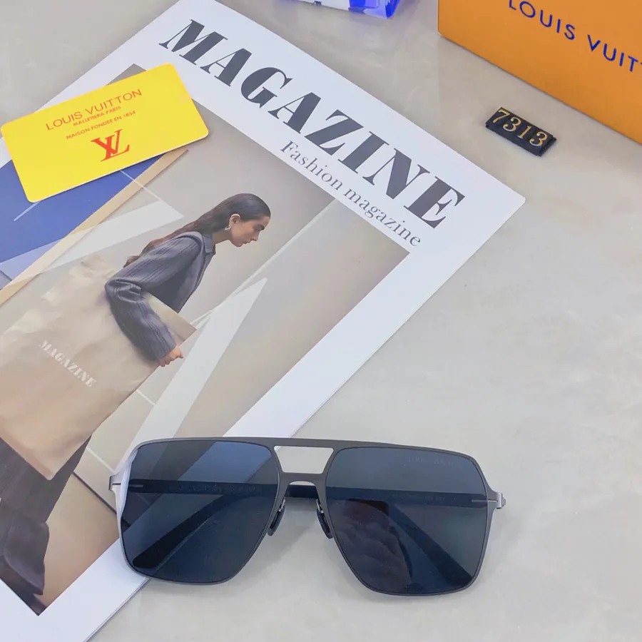 Louis Vuitto Double Beam Flight Lightweight Sunglasses with Elastic Frame and Ultra Thin Design