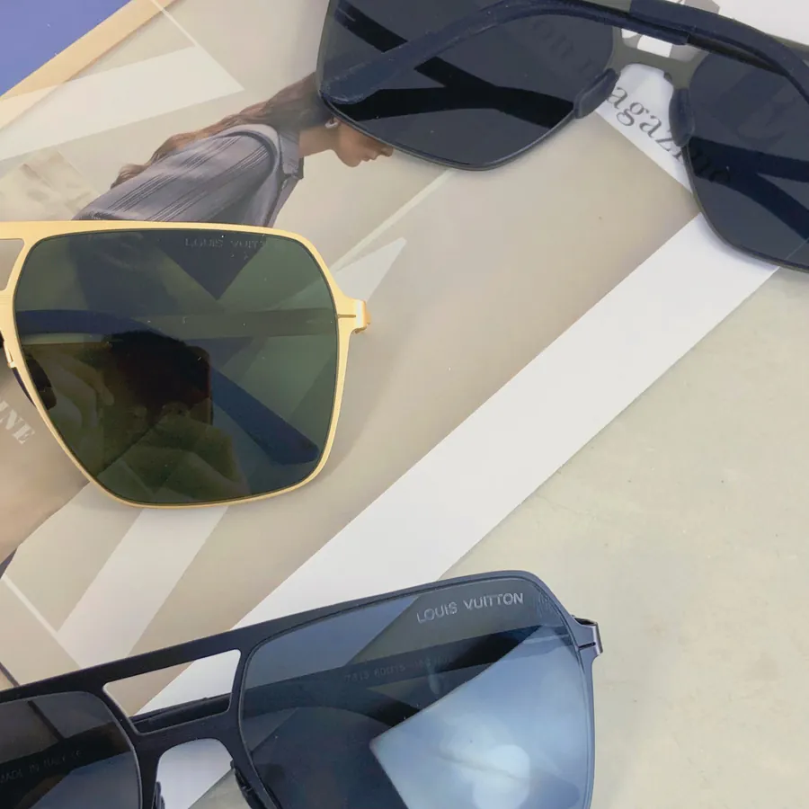 Louis Vuitto Double Beam Flight Lightweight Sunglasses with Elastic Frame and Ultra Thin Design