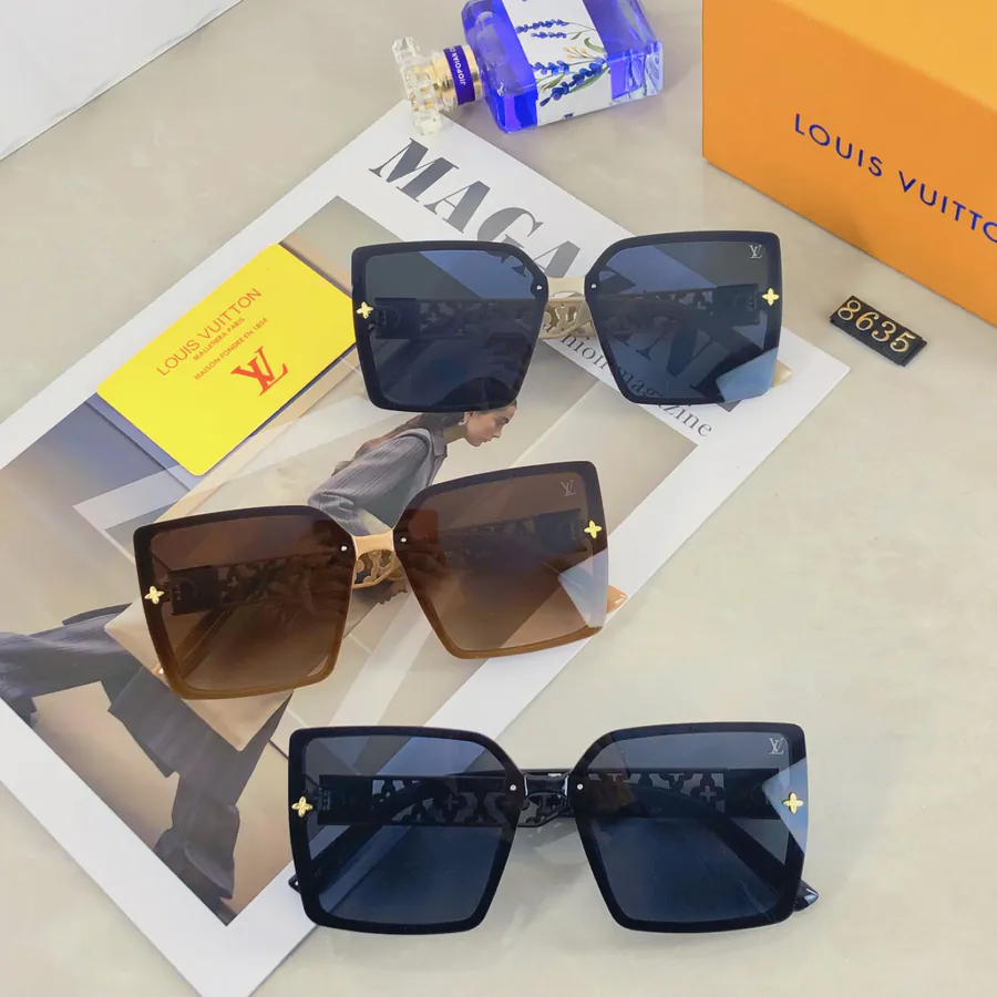 Louis Vuitto Square Frame Oversized Sunglasses