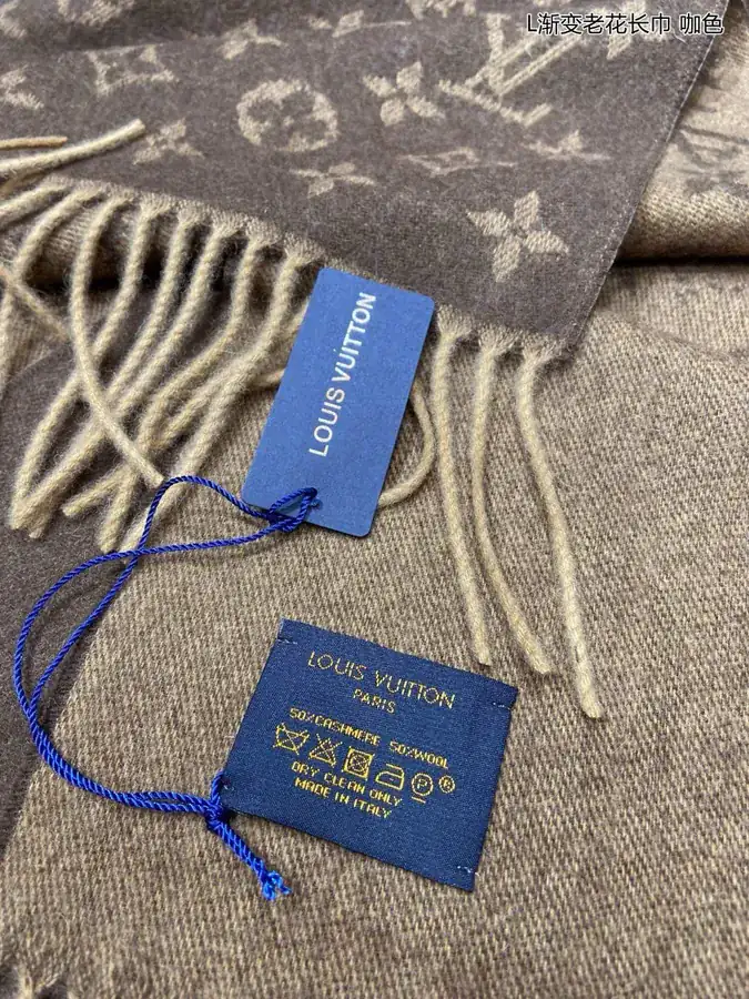 L Gradient Monogram Scarf Stylish and Sophisticated