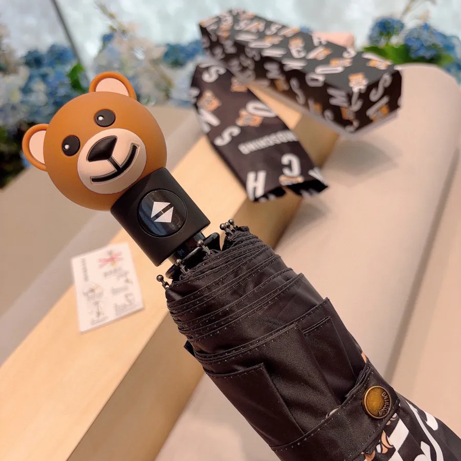 Moschino Bear Handle Three Fold Automatic Umbrella