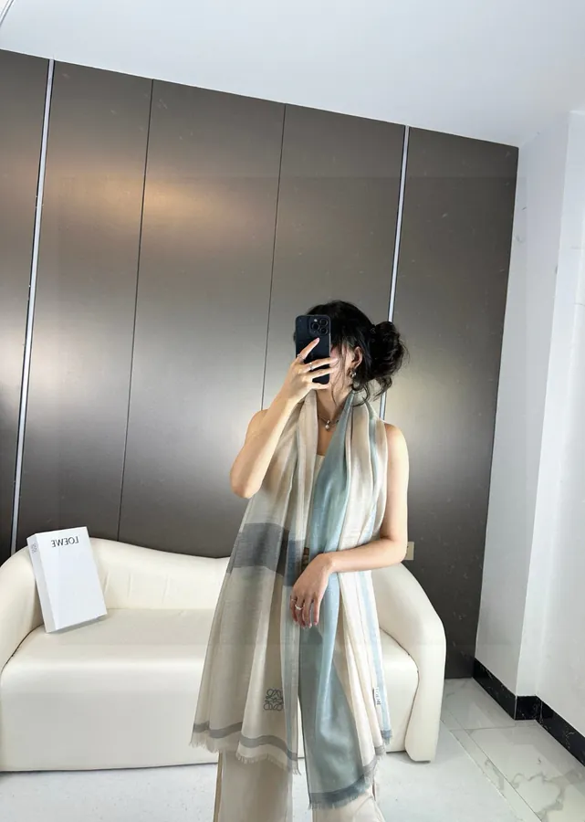Lemaire Lightweight Plaid Scarf