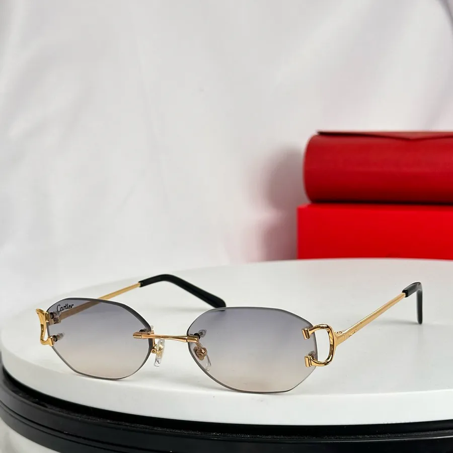 Cartie High End Frameless Sunglasses with Horsebit Logo