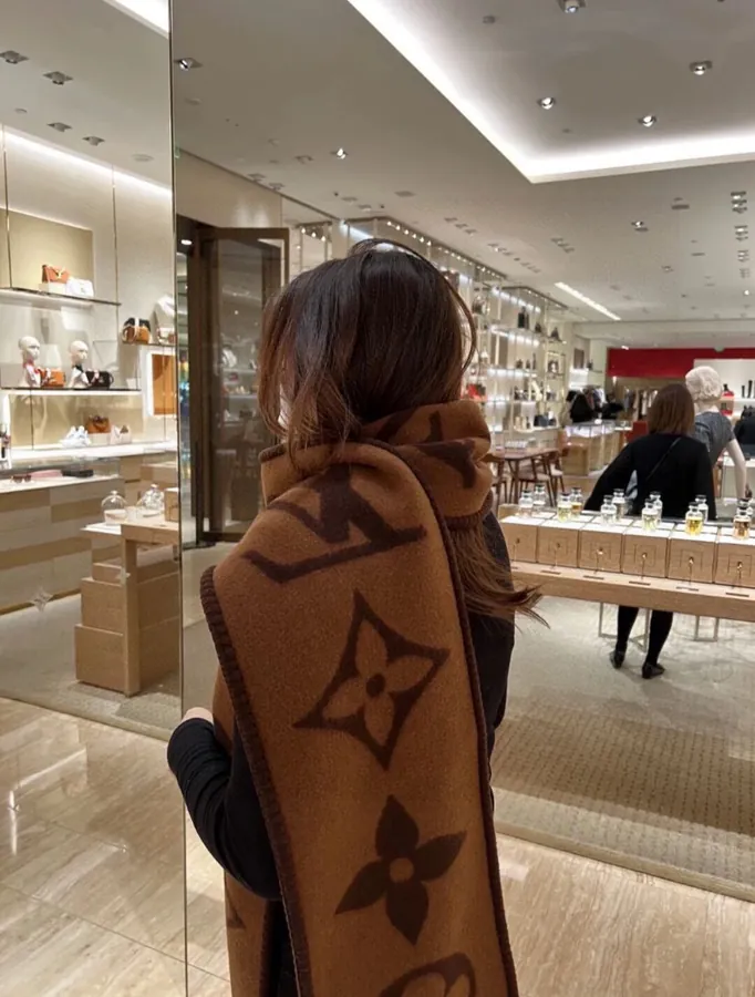 Luxury Double Sided Monogram Scarf
