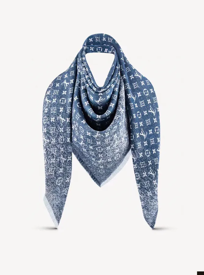 Luxury Scarf from Lu Jia, Featuring Gradient Monogram Pattern