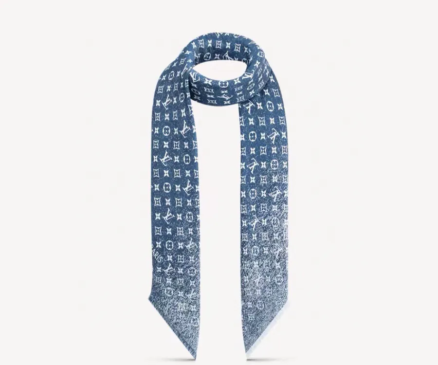 Luxury Scarf from Lu Jia, Featuring Gradient Monogram Pattern