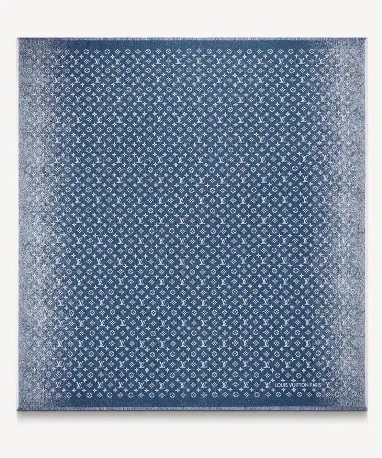 Luxury Scarf from Lu Jia, Featuring Gradient Monogram Pattern