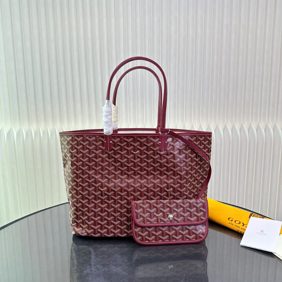 Saint Louis Tote Bag Minimalist Design with Grained Calfskin and Linen