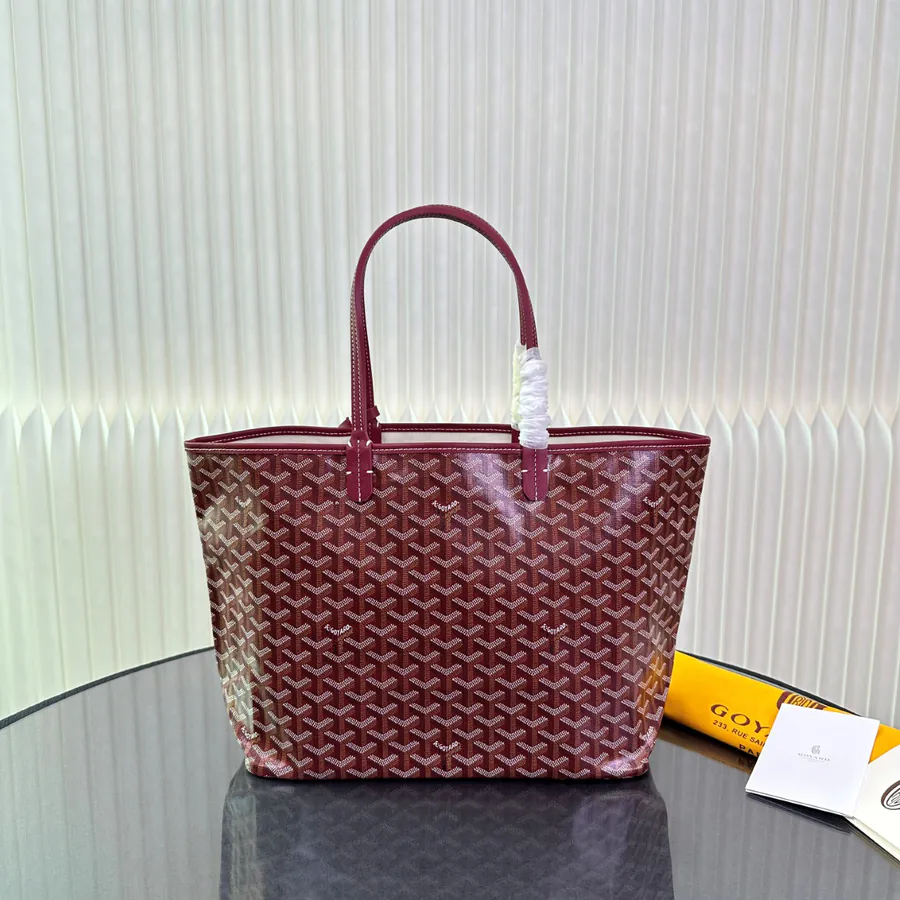 Saint Louis Tote Bag Minimalist Design with Grained Calfskin and Linen