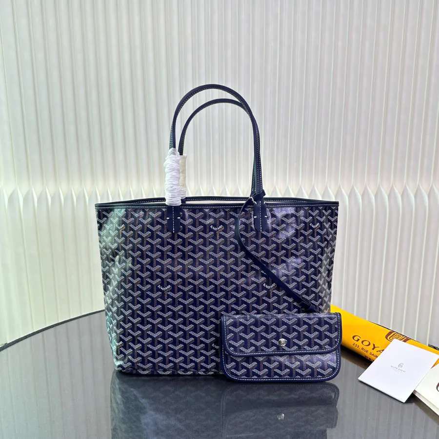 Saint Louis Tote Bag Minimalist Design with Grained Calfskin and Linen