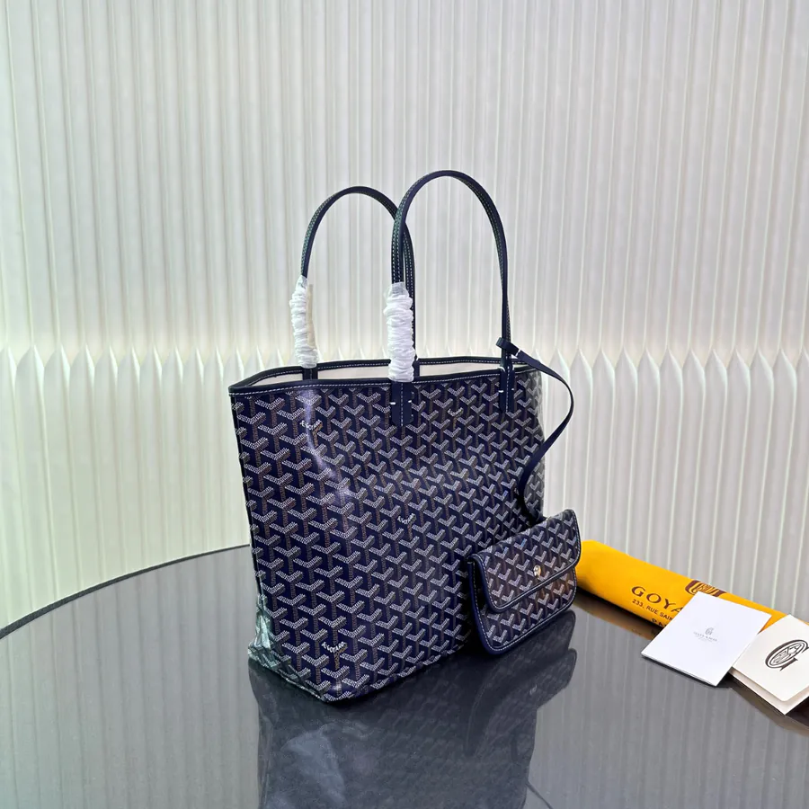 Saint Louis Tote Bag Minimalist Design with Grained Calfskin and Linen
