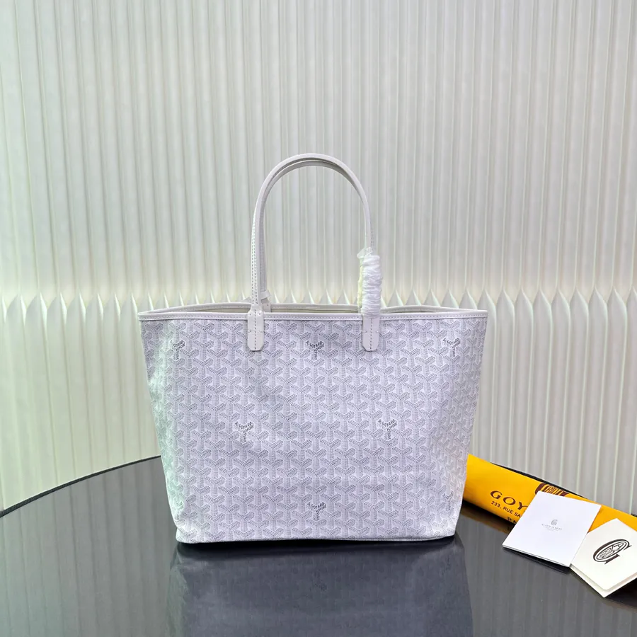 Saint Louis Tote Bag Minimalist Design with Grained Calfskin and Linen