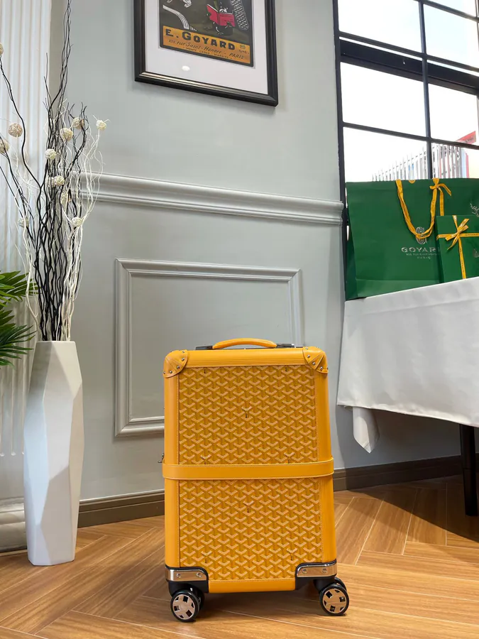 Goyard Classic Travel Suitcase Vintage Elegance