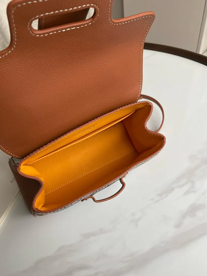 Goyard Saigon Small Handbag with Wooden Handle