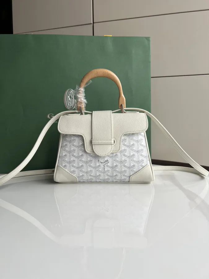 Goyard Saigon Mini Bag with Wooden Handle