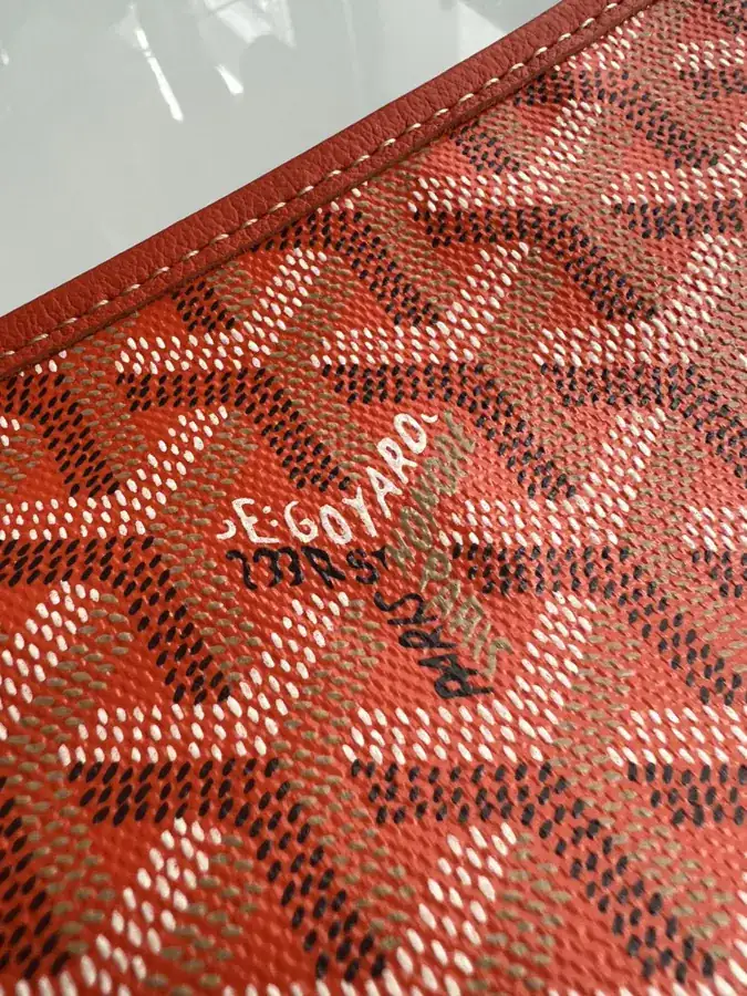 Goyard Hobo Shopping Bag with Grained Calfskin and Matching Patterned Canvas